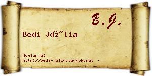 Bedi Júlia névjegykártya
