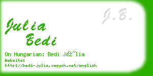 julia bedi business card